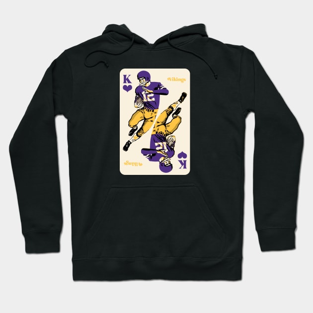 Minnesota Vikings King of Hearts Hoodie by Rad Love